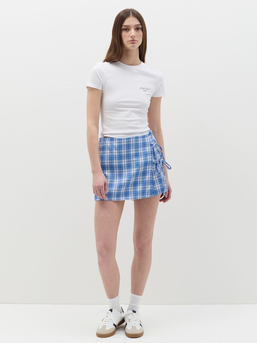 Crop T-shirt with lettering print_2