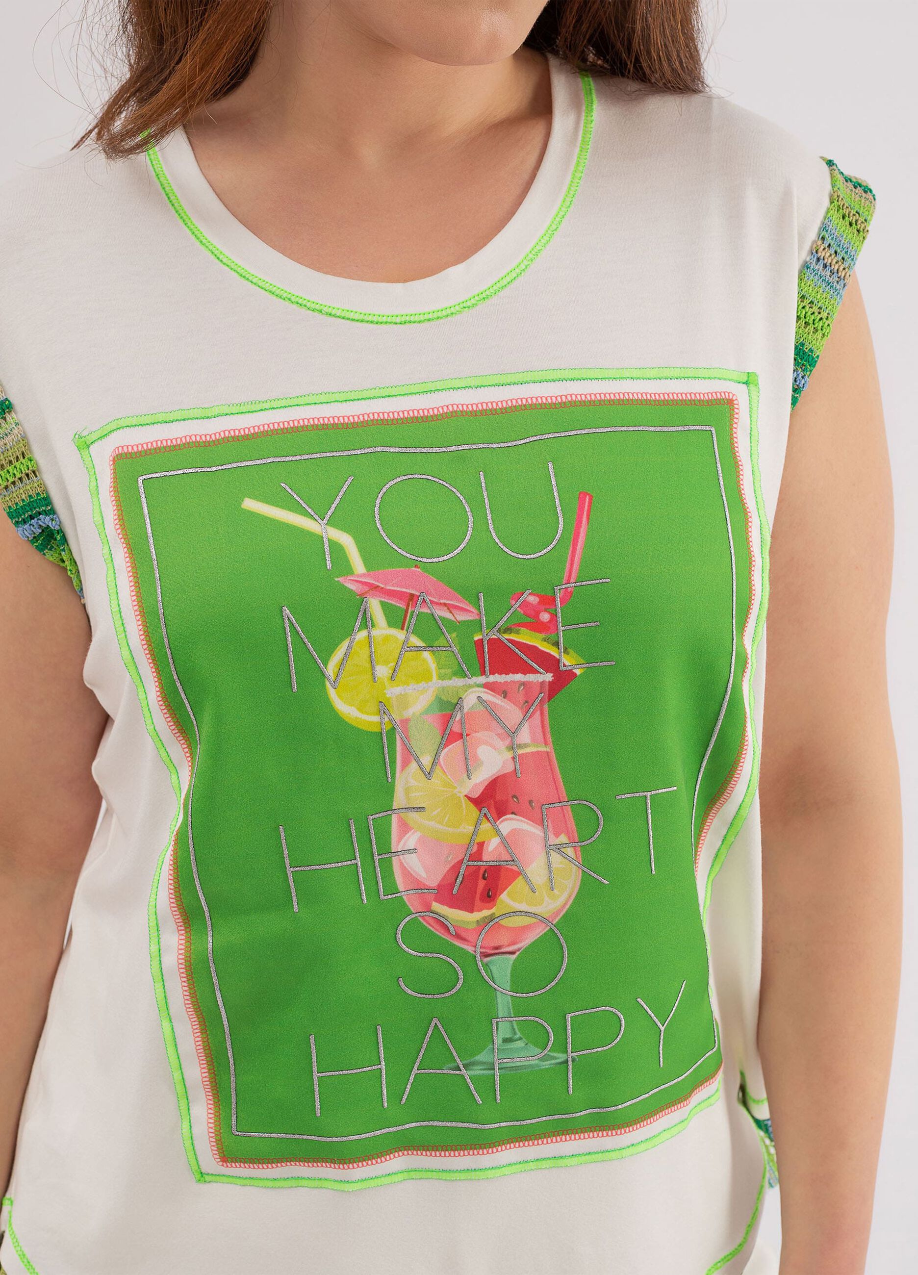 T-shirt con stampa cocktail Curvy_2