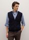 Blue Merino Wool Waistcoat Regular Fit_0