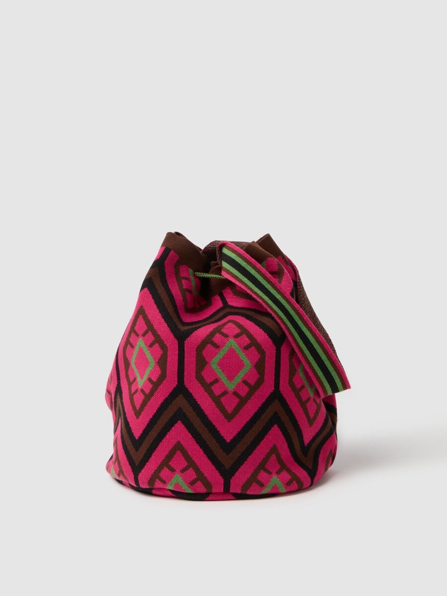Borsa mare con nappe e dettagli etnici multicolor_3