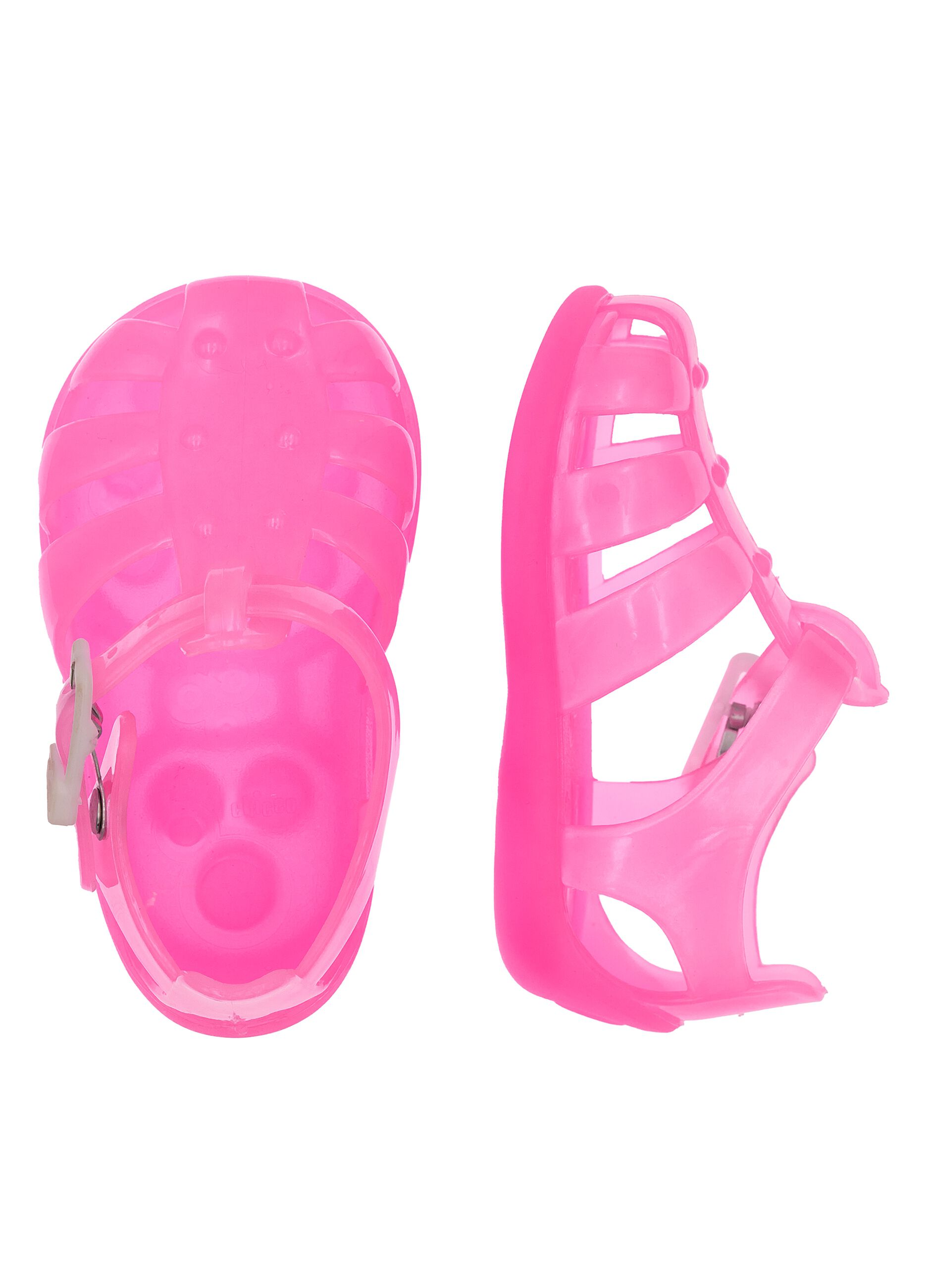 Girls' Pink Sandals with Adjustable Fastening