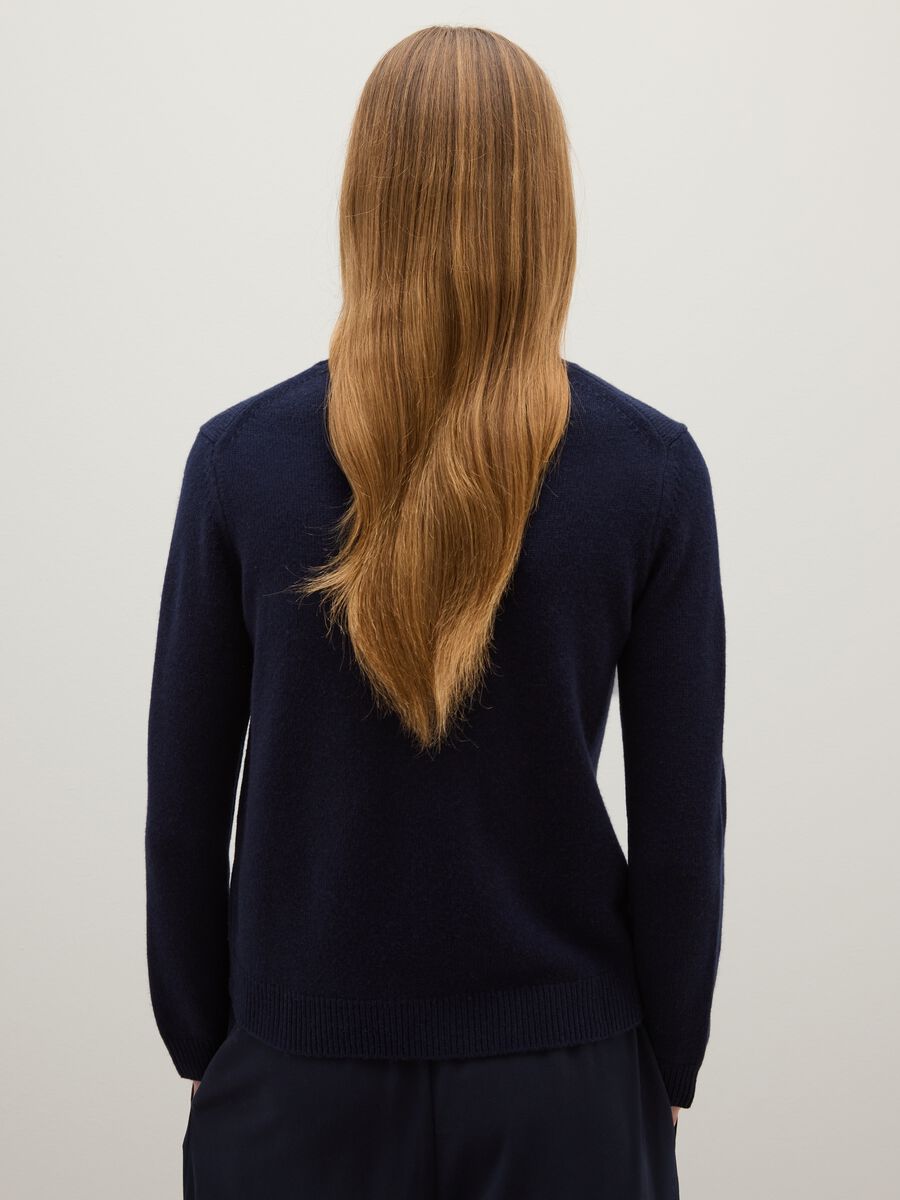 Blue Wool Blend Jumper Regular Fit_2