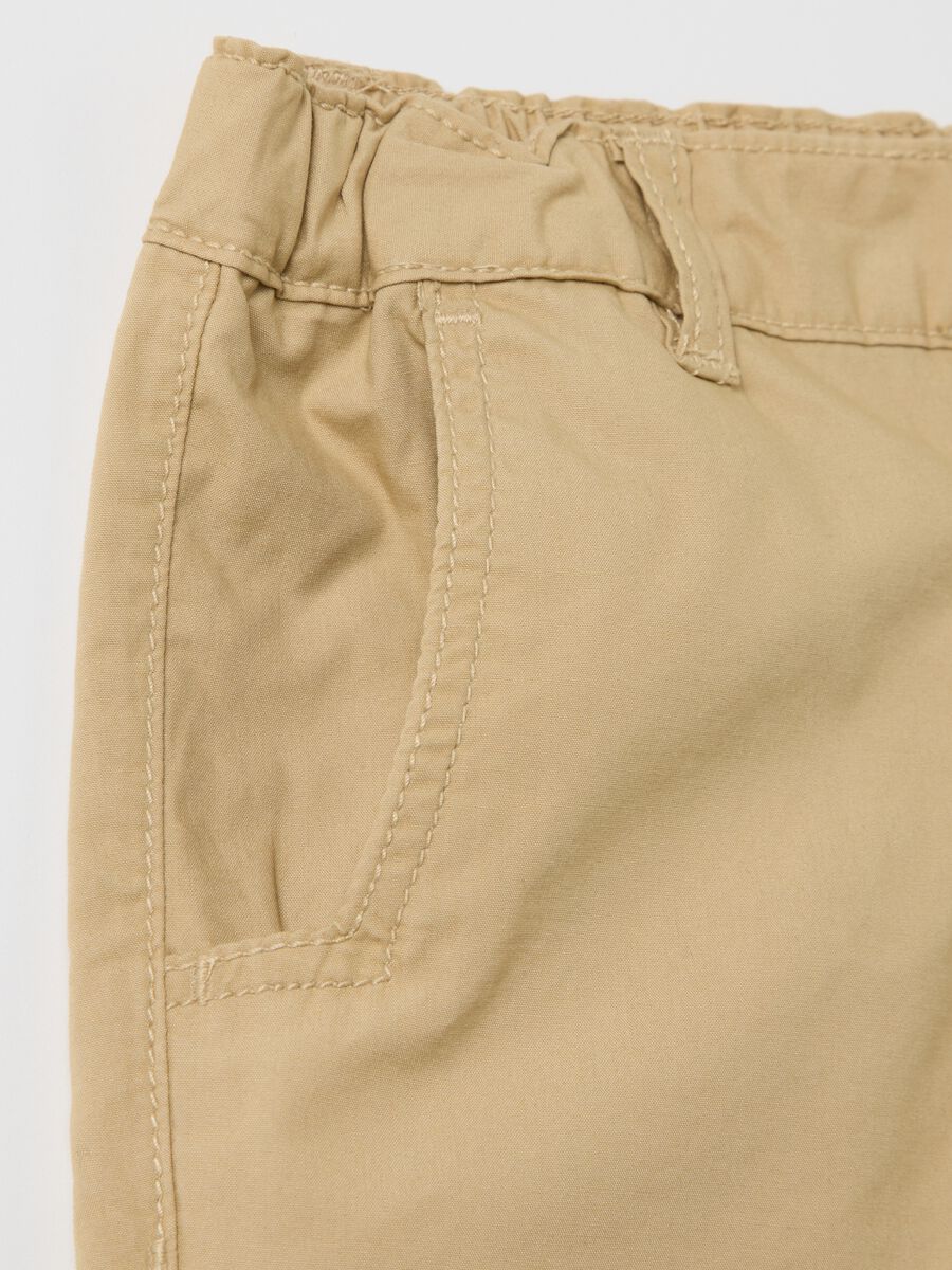 Poplin trousers with elasticated edging_3