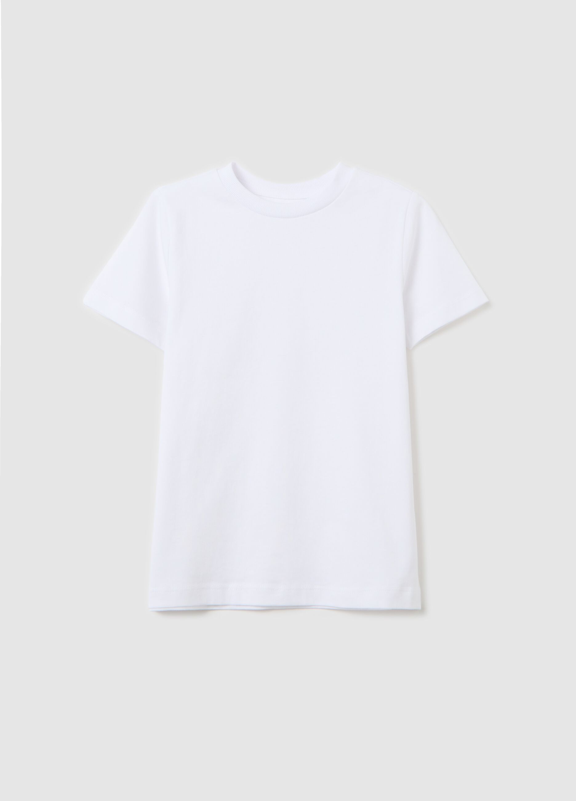 Cotton T-shirt with round neck