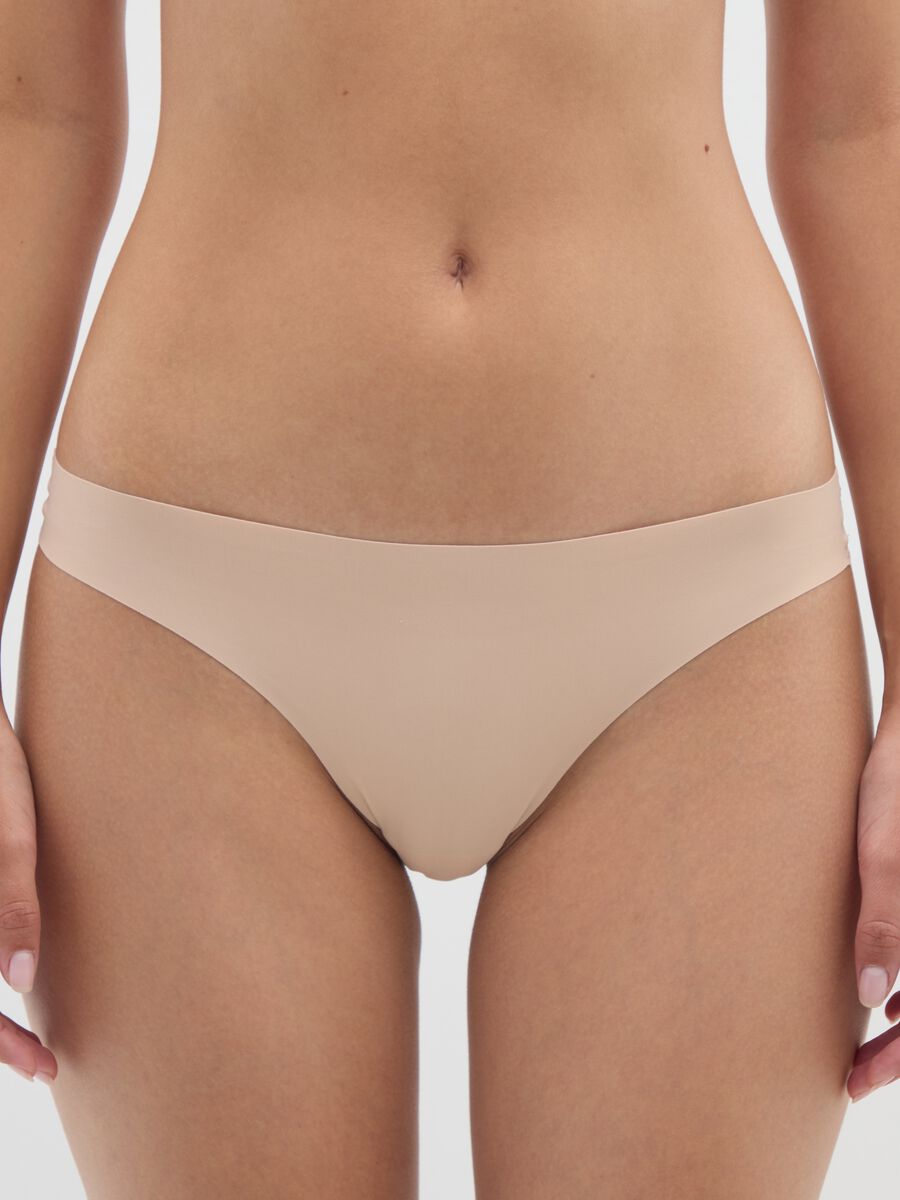 Slip in tessuto elasticizzato beige regular fit_1