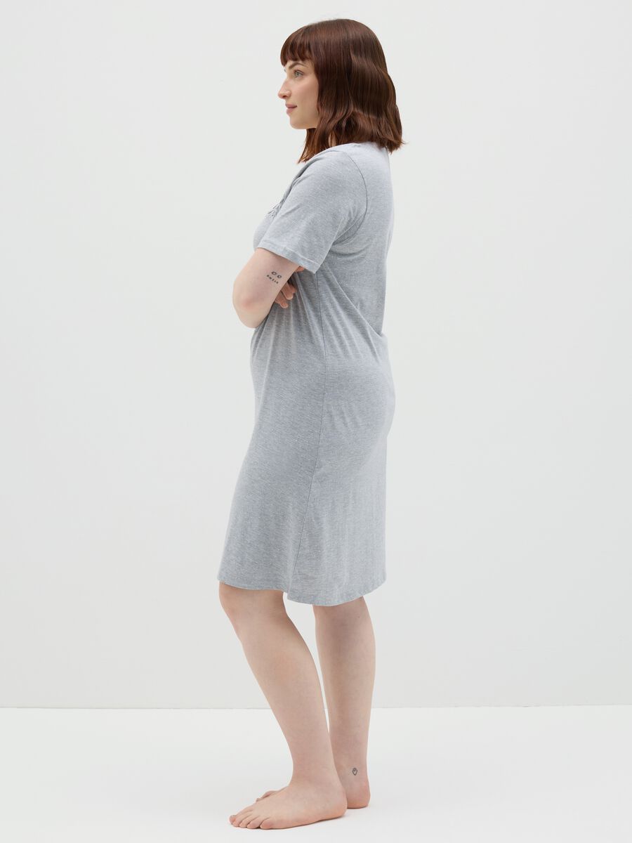 Micro polka dot nightdress with detail_1