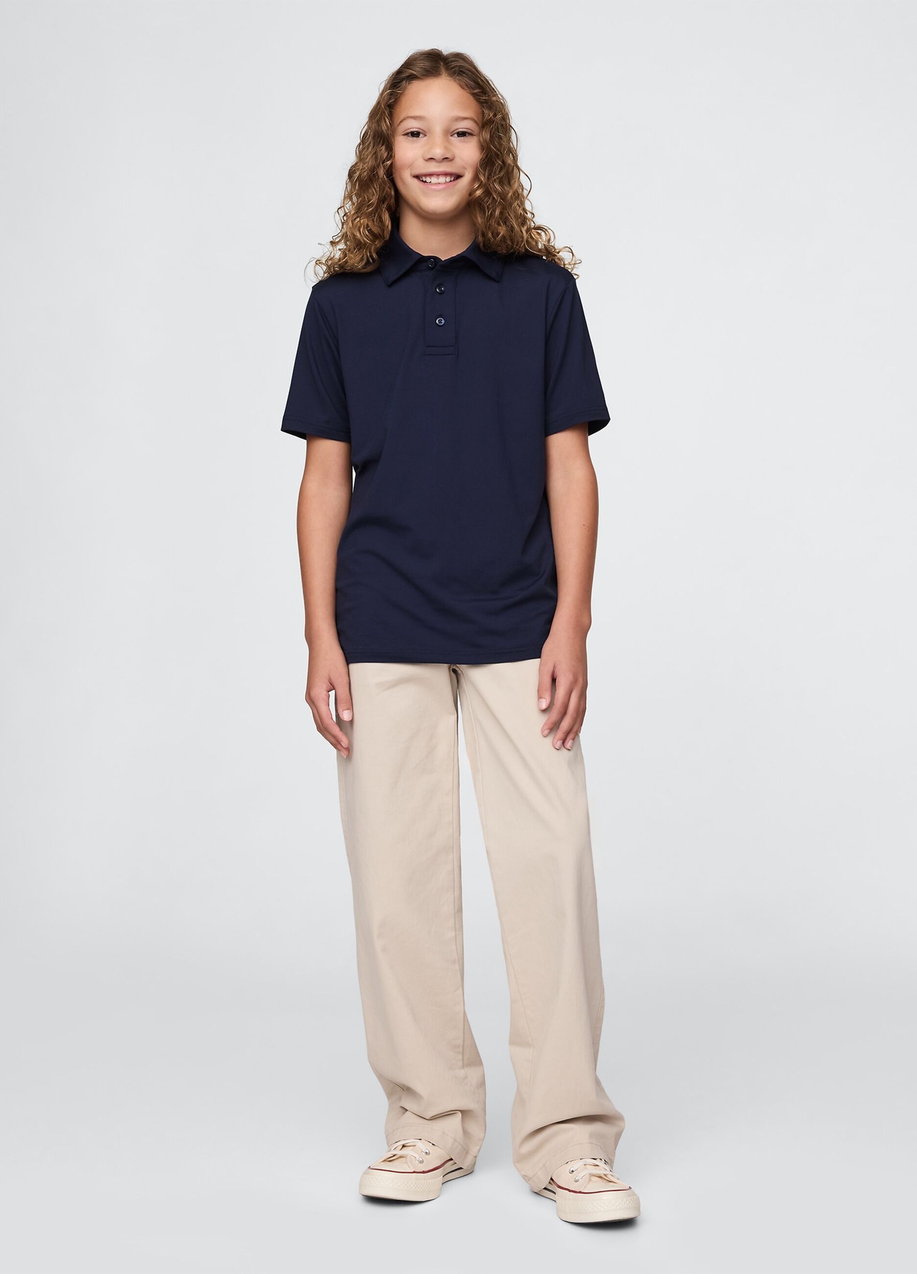 Navy Blue Short Sleeve Polo for Boys GAP