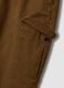 Brown comfort-fit stretch cotton twill cargo trousers_1