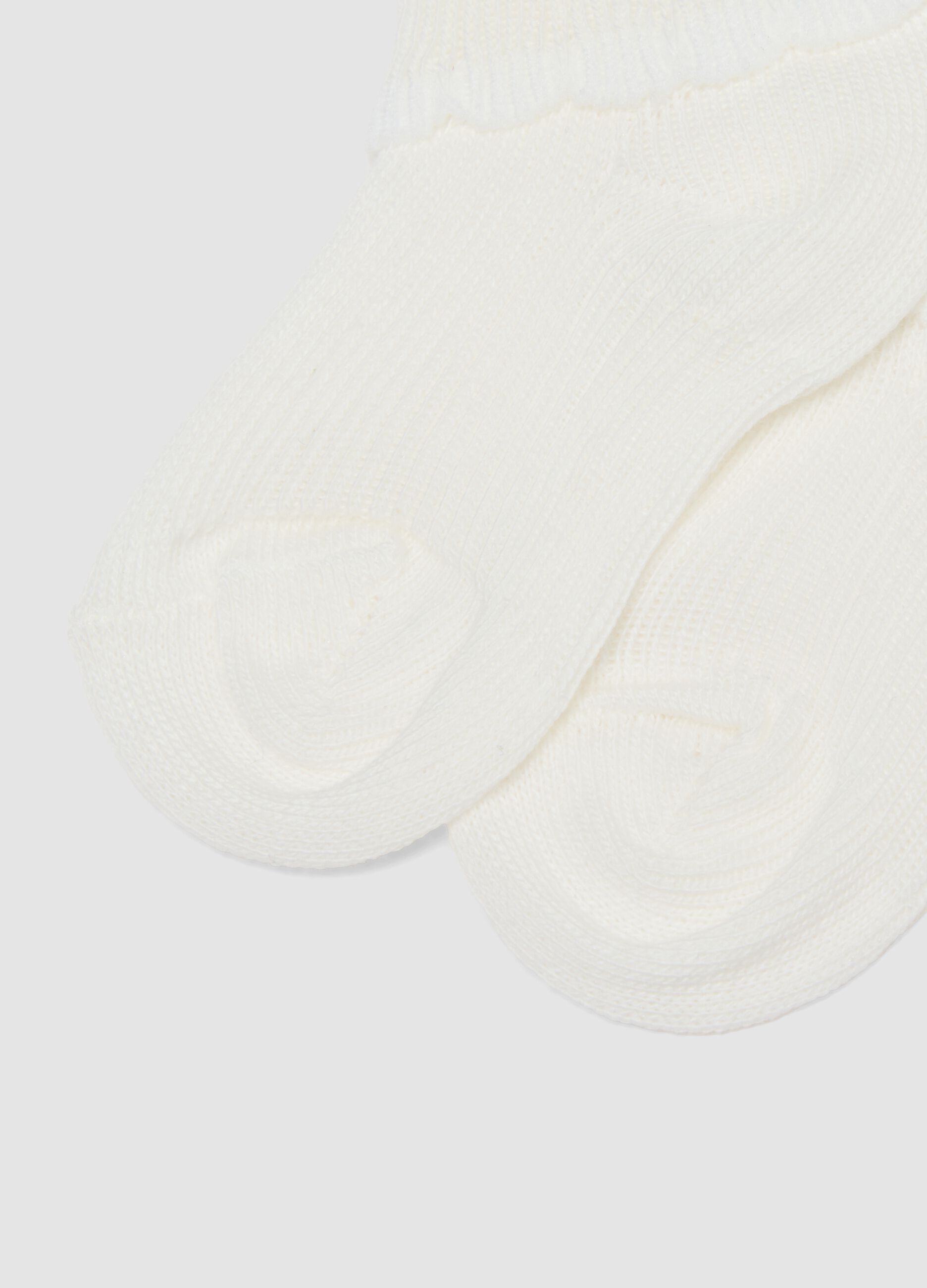Bipack di calze corte multicolor in misto cotone per neonata