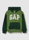 Green hooded sweatshirt with full zip_0