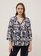 Multicolour pure viscose blouse with geometric print, regular fit_0