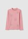 Girl's pink regular fit pure cotton top_0