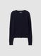 Navy cable-knit crew-neck jumper, regular fit_4