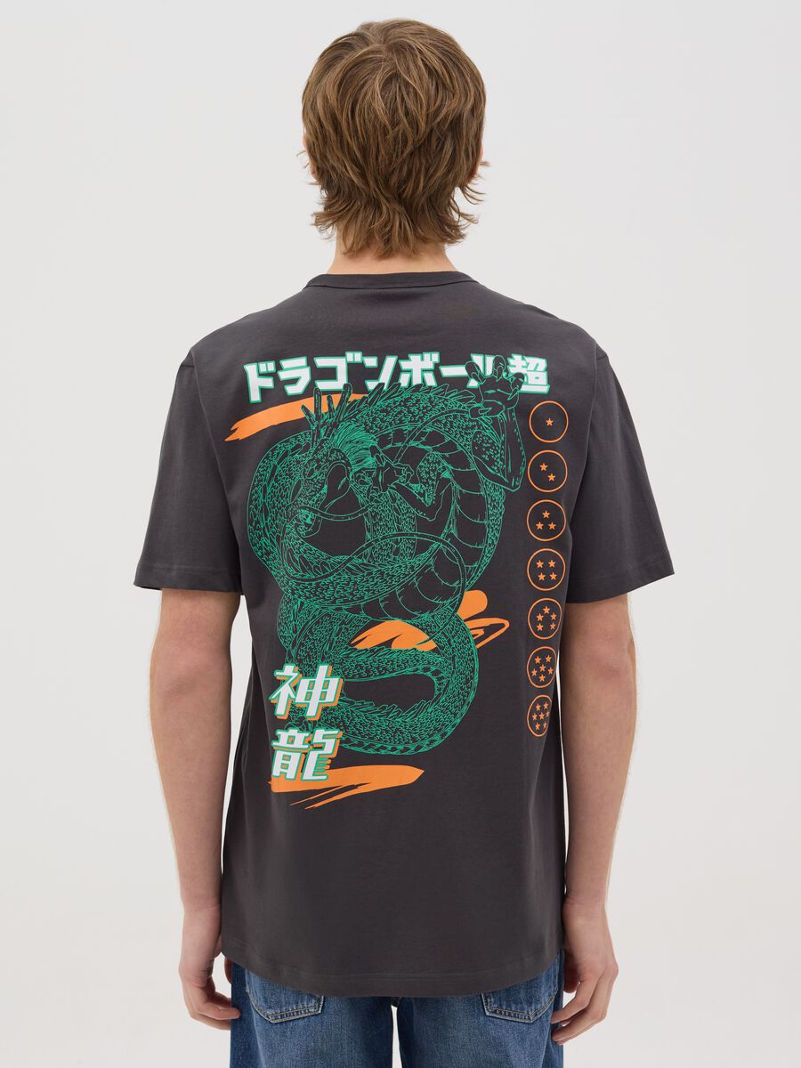Grey T-shirt with Super Shenron print_2