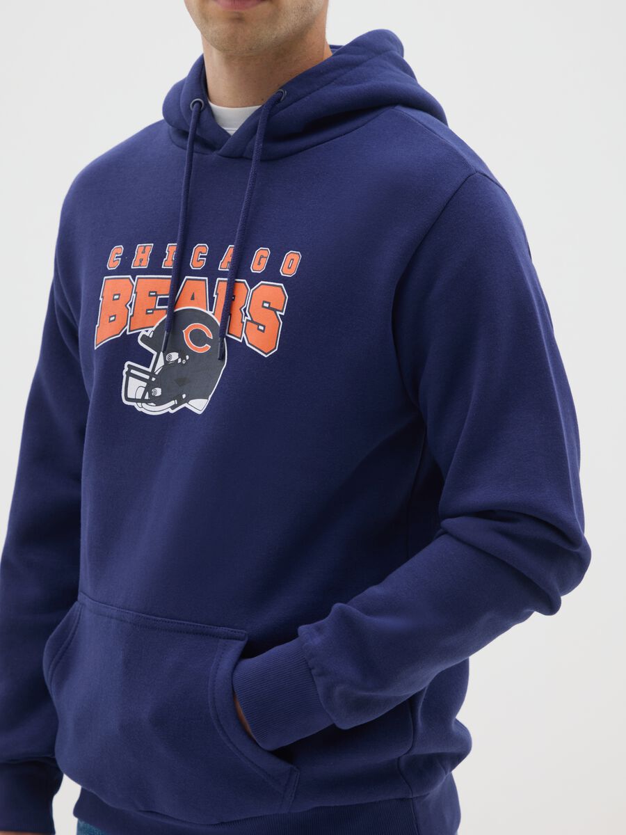 Blue cotton blend sweatshirt with Chicago Bears logo_3