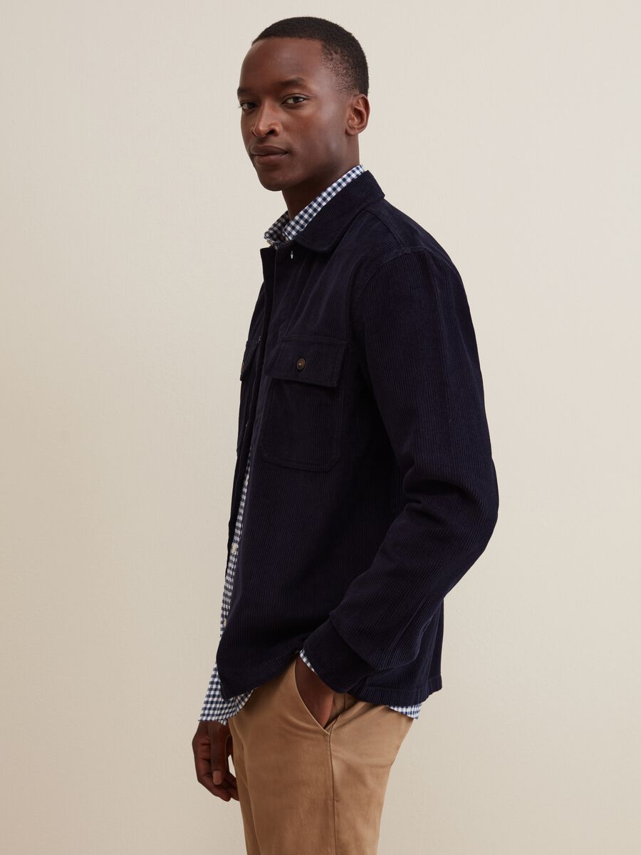 Shacket in corduroy con tasche_0