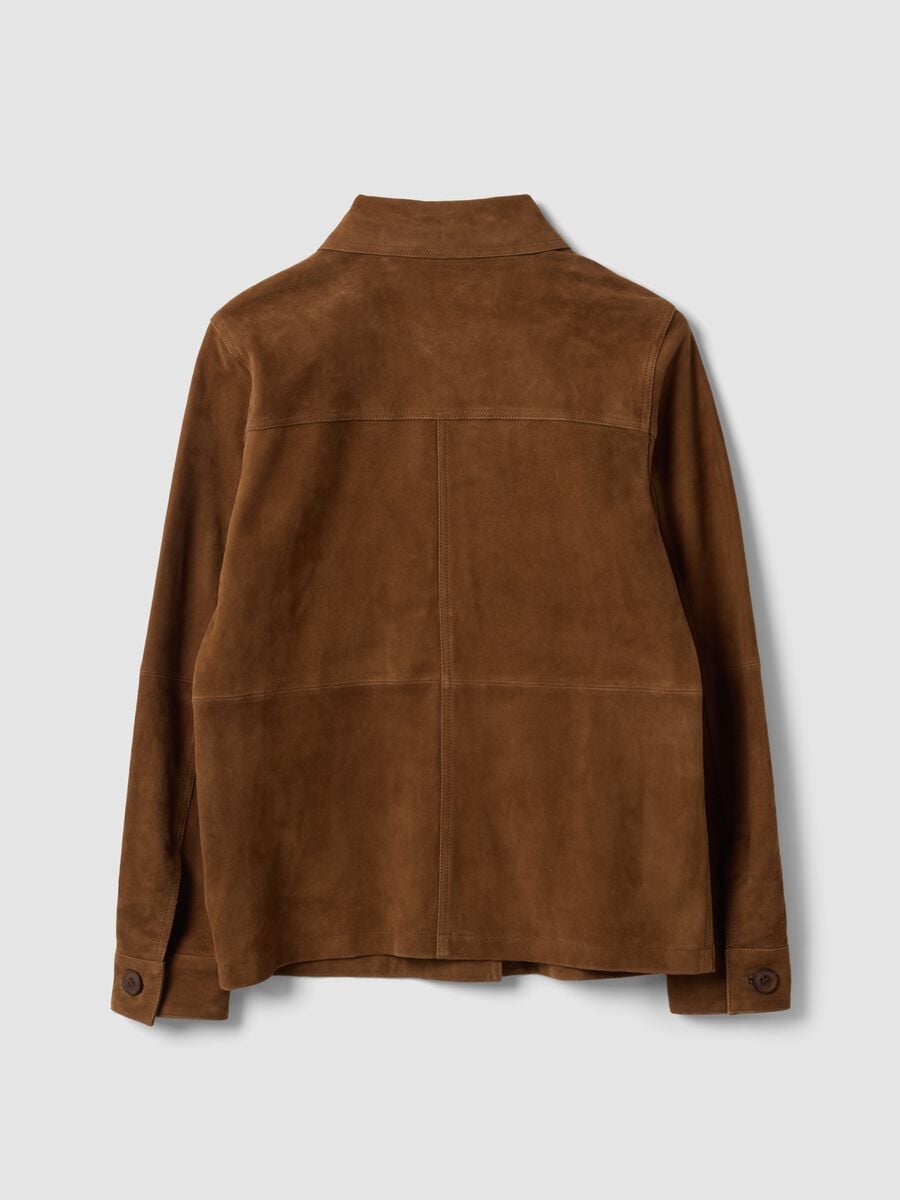Giacca marrone in vera pelle regular fit_6