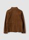 Brown genuine leather jacket in regular fit_6