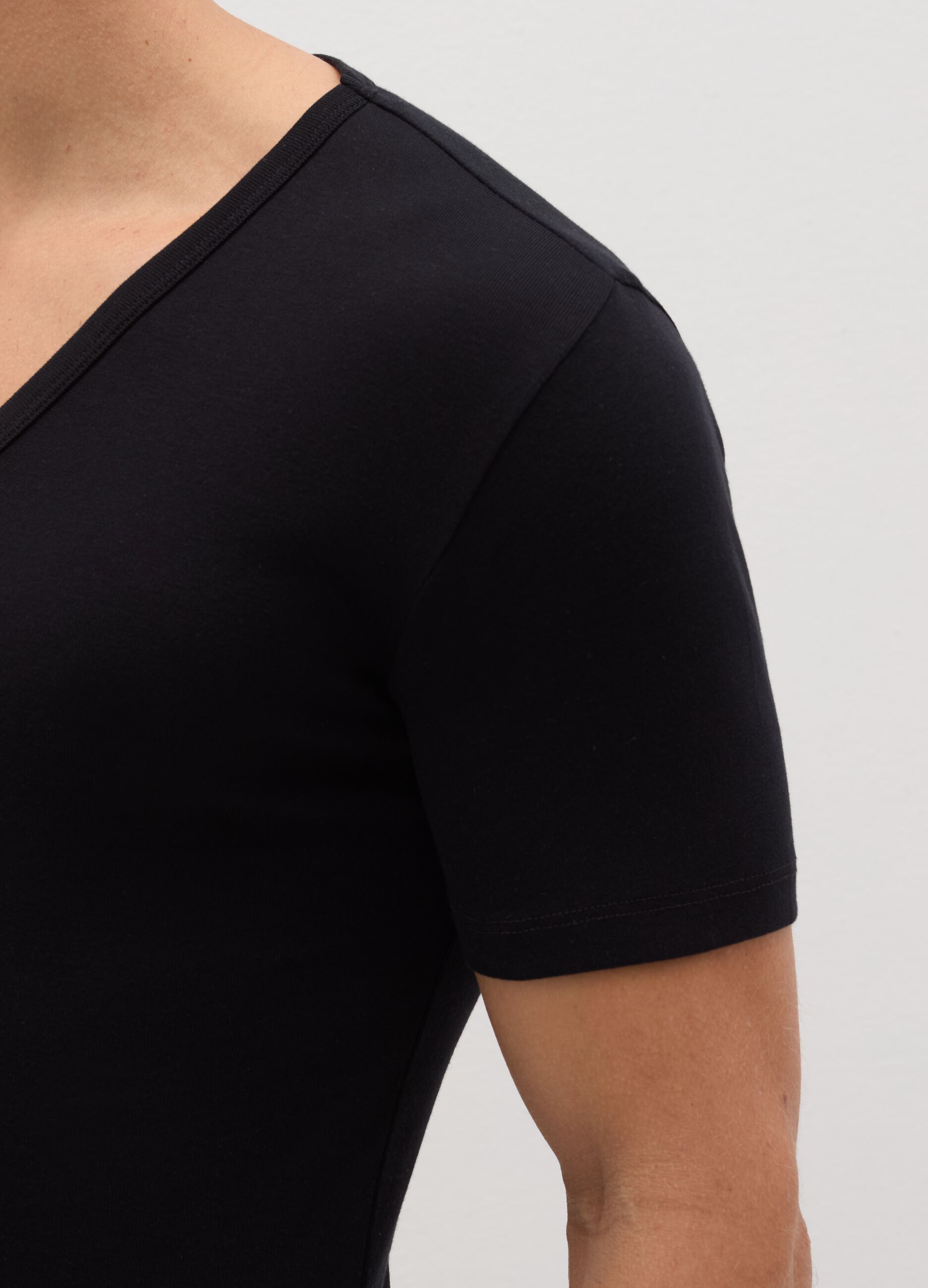 Two-pack undershirts with V neck