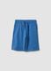Boys' blue pure cotton shorts, comfort fit_3