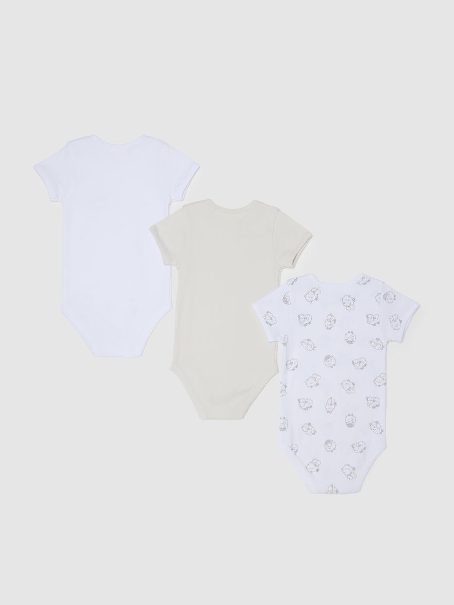 Multicolour pure cotton newborn bodysuits tripack set_1