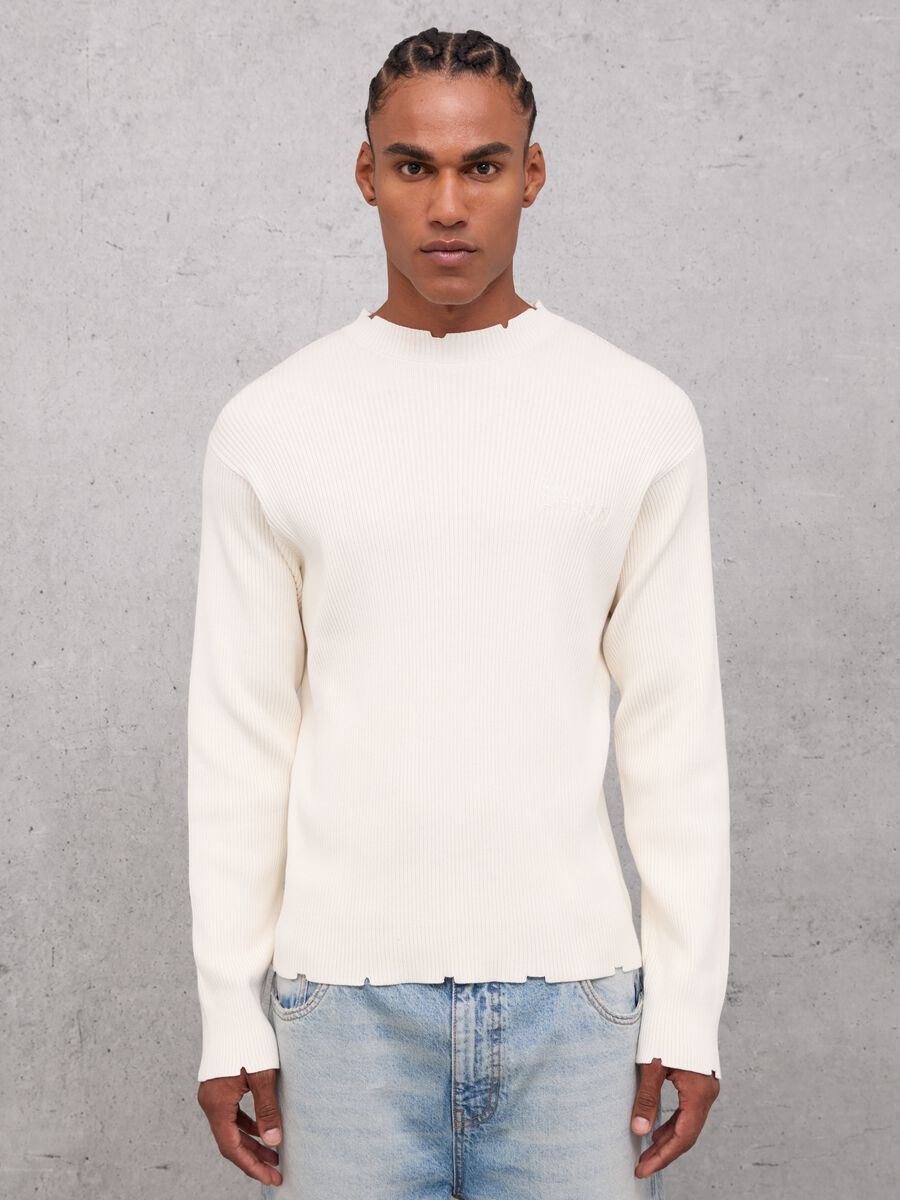 Light Knit Crewneck Vintage White_1