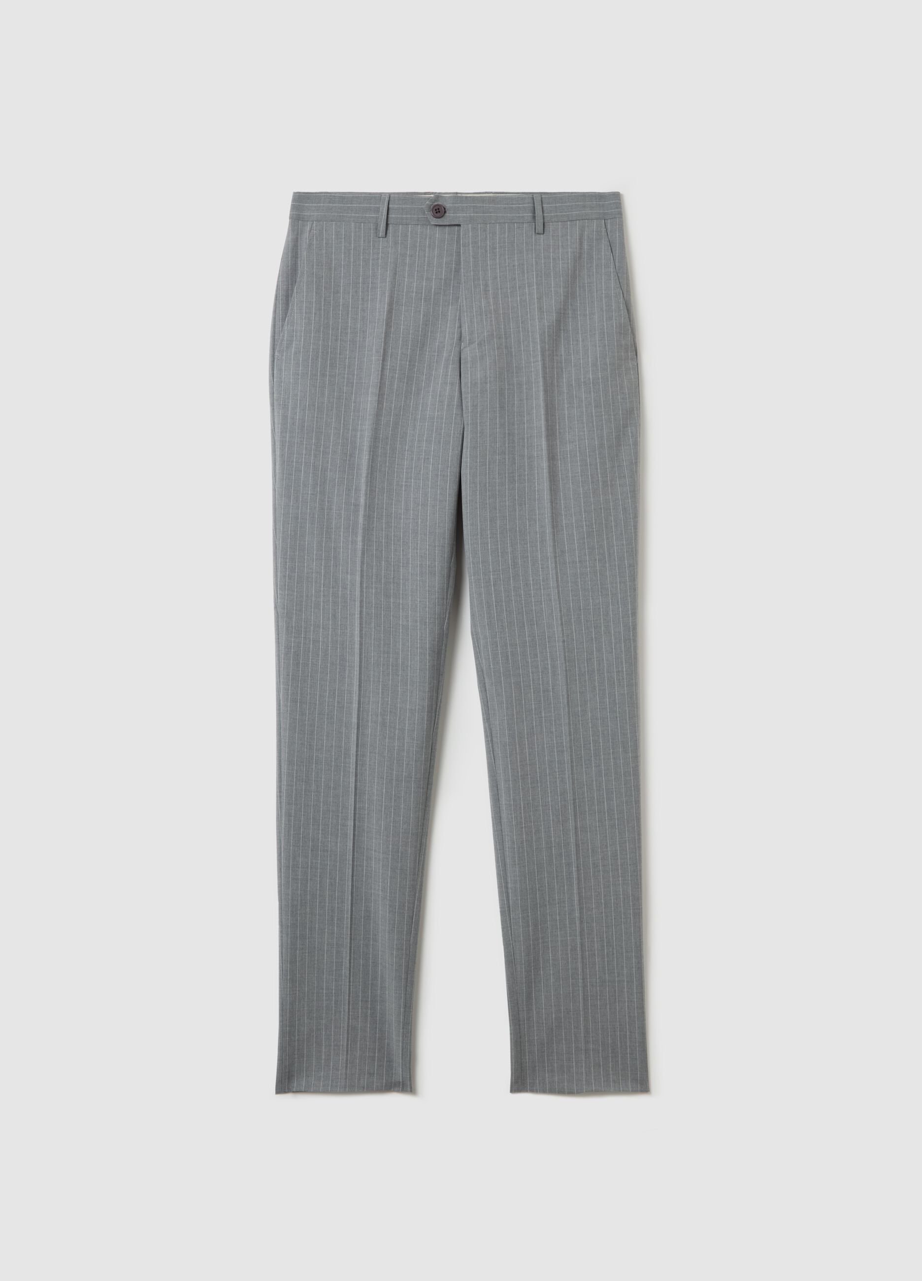 Pinstriped outfit
