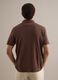 Brown linen and cotton blend regular fit polo_2