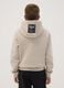 Beige cotton-blend hoodie with logo for boys_1