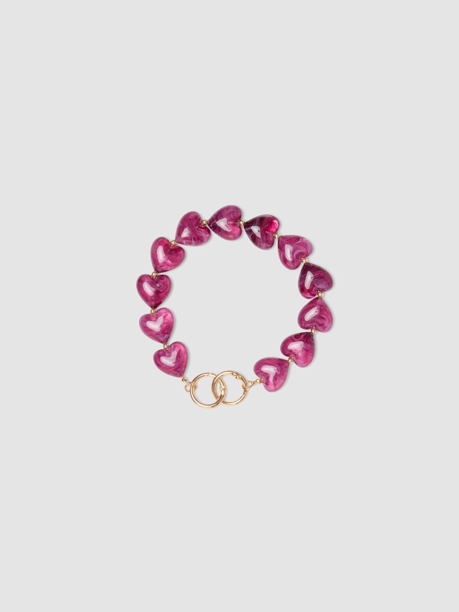 Purple Heart-Bead Bracelet_0