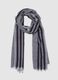 Soft scarf in multicolour striped viscose and cotton blend_0