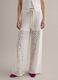 White openwork wide-leg trousers with elasticated waistband_1
