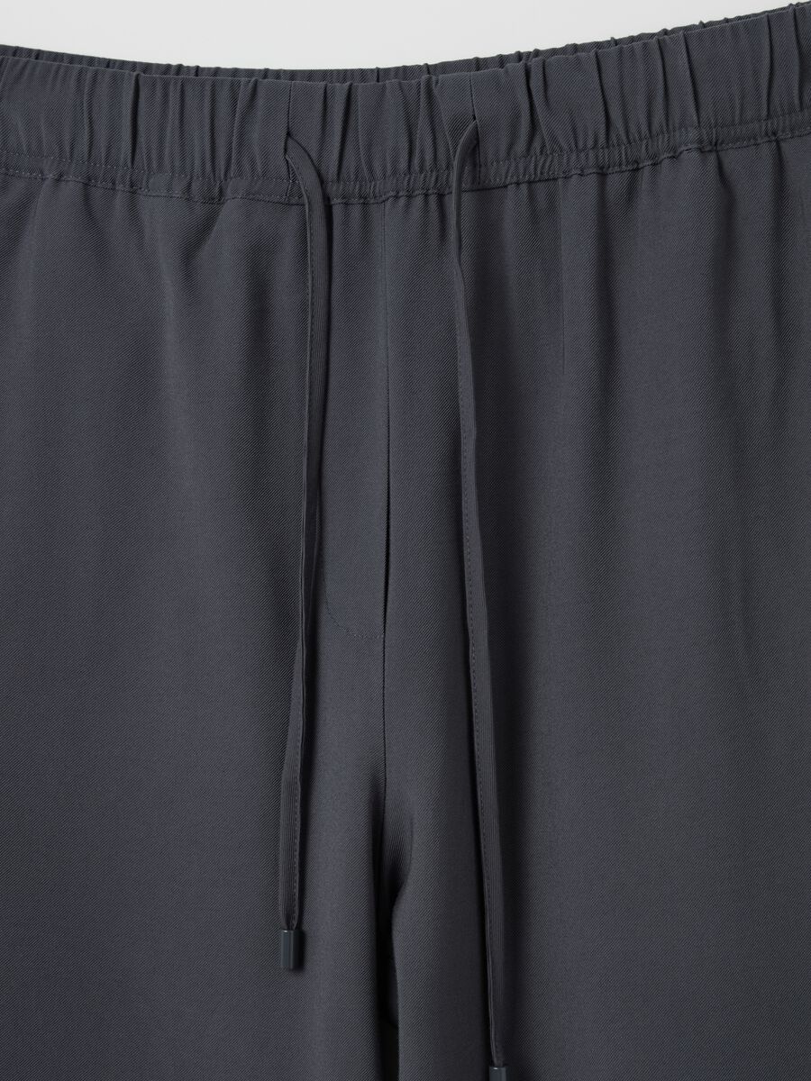 Viscose blend joggers with drawstring_5
