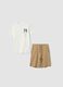 Multicolour pure cotton T-shirt and shorts set for boys, regular fit_3