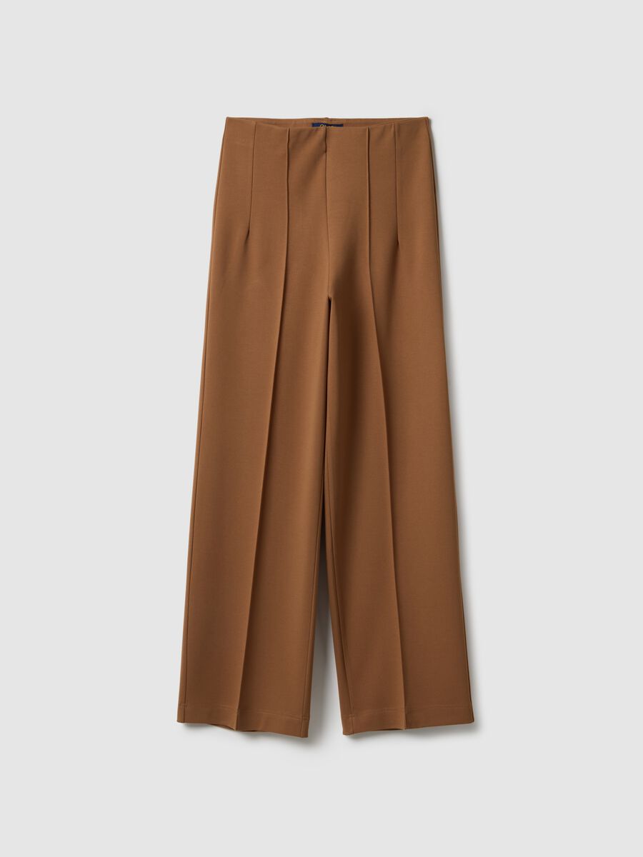 Brown Flare Fit Leggings_4