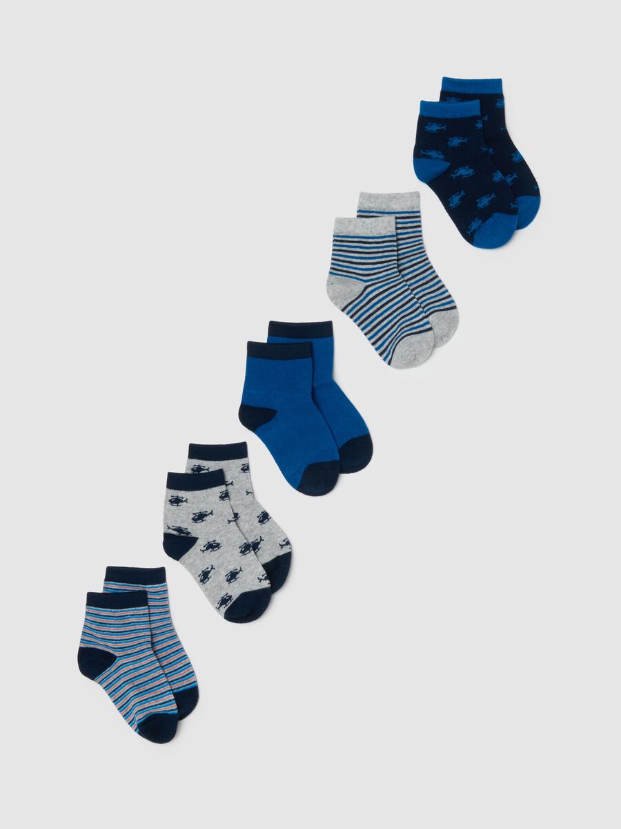 Child's Multicolour Cotton Blend Short Socks Multipack_0