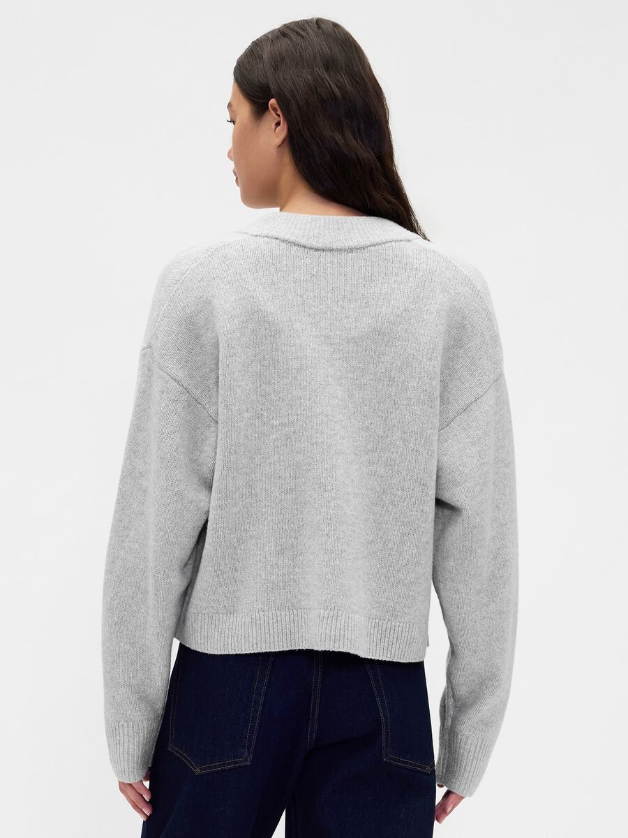 Grey Cotton Blend Cardigan_1