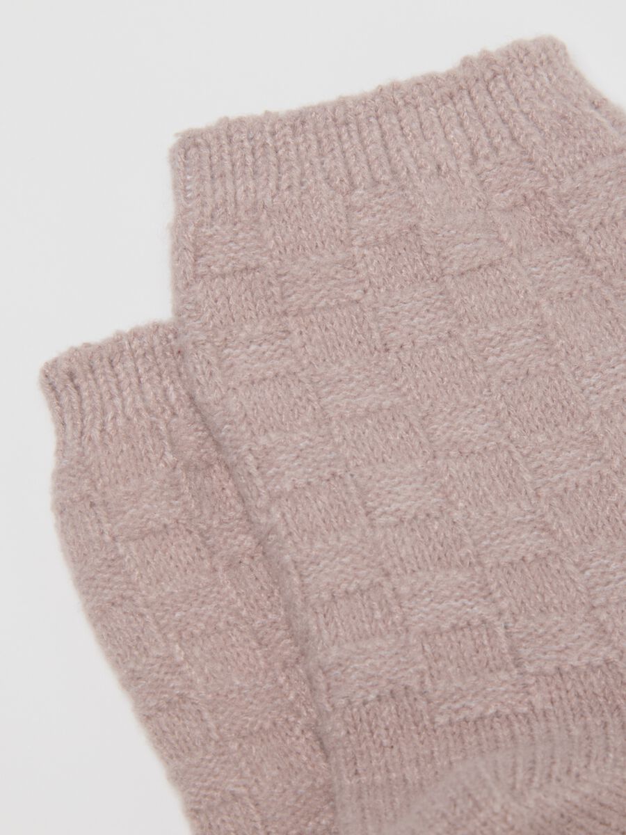 Pink socks in stretchy fabric_2