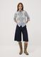 Grey jacquard stretch wool crew-neck cardigan, regular fit_1