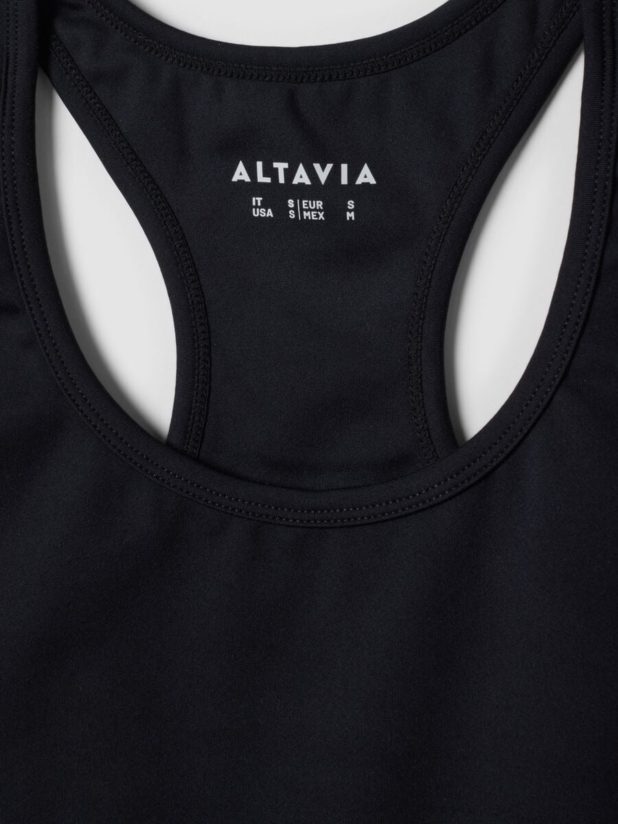 Reggiseno sportivo nero in tessuto elasticizzato_7