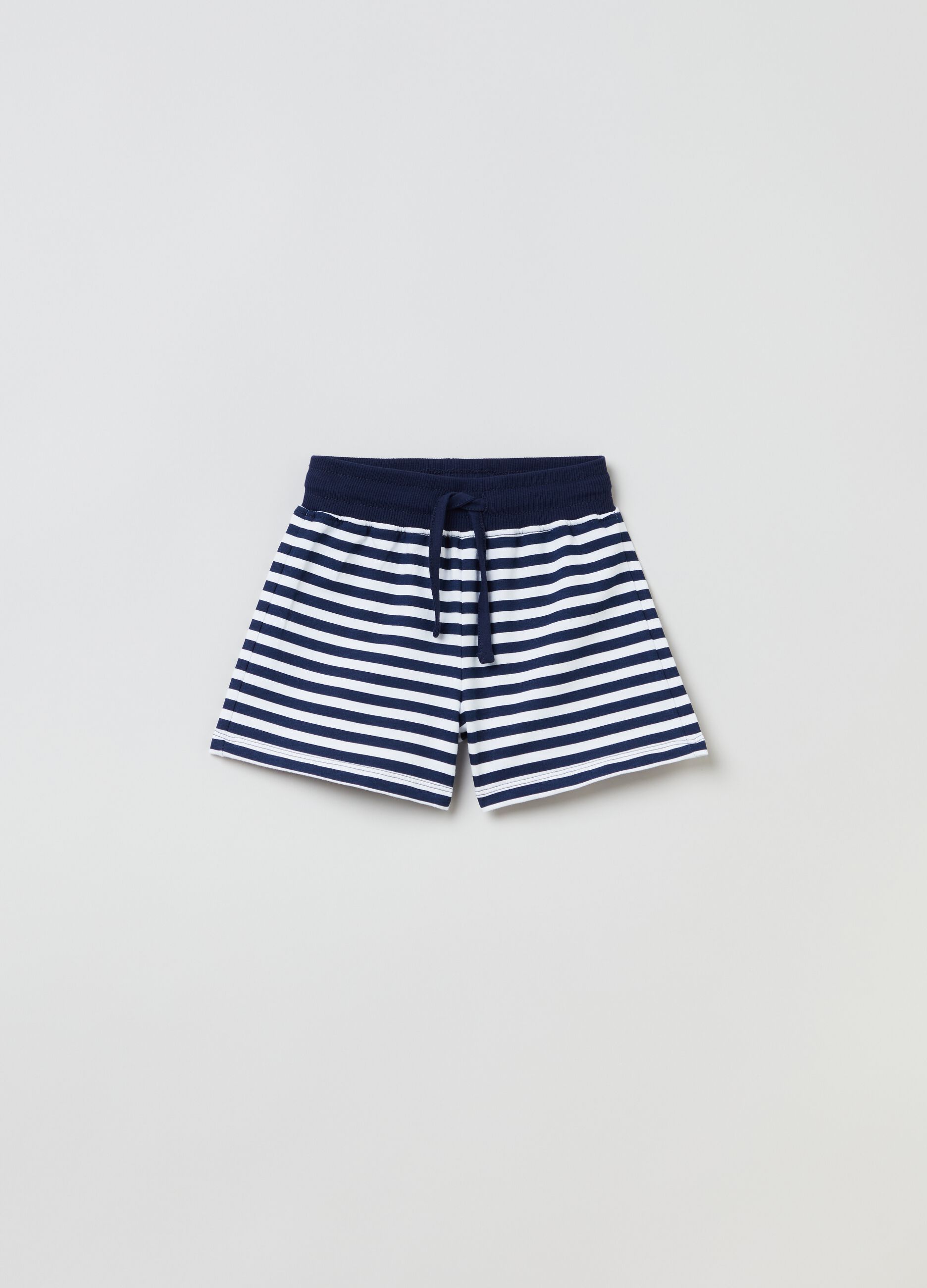 Shorts a righe con coulisse_0