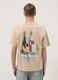 Beige short-sleeve pure cotton T-shirt_3