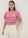 Pink pure cotton relaxed-fit T-shirt with sun print_0