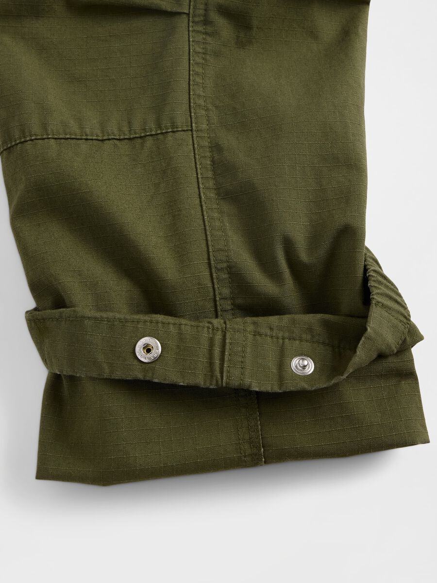 Green cargo trousers for boys_6