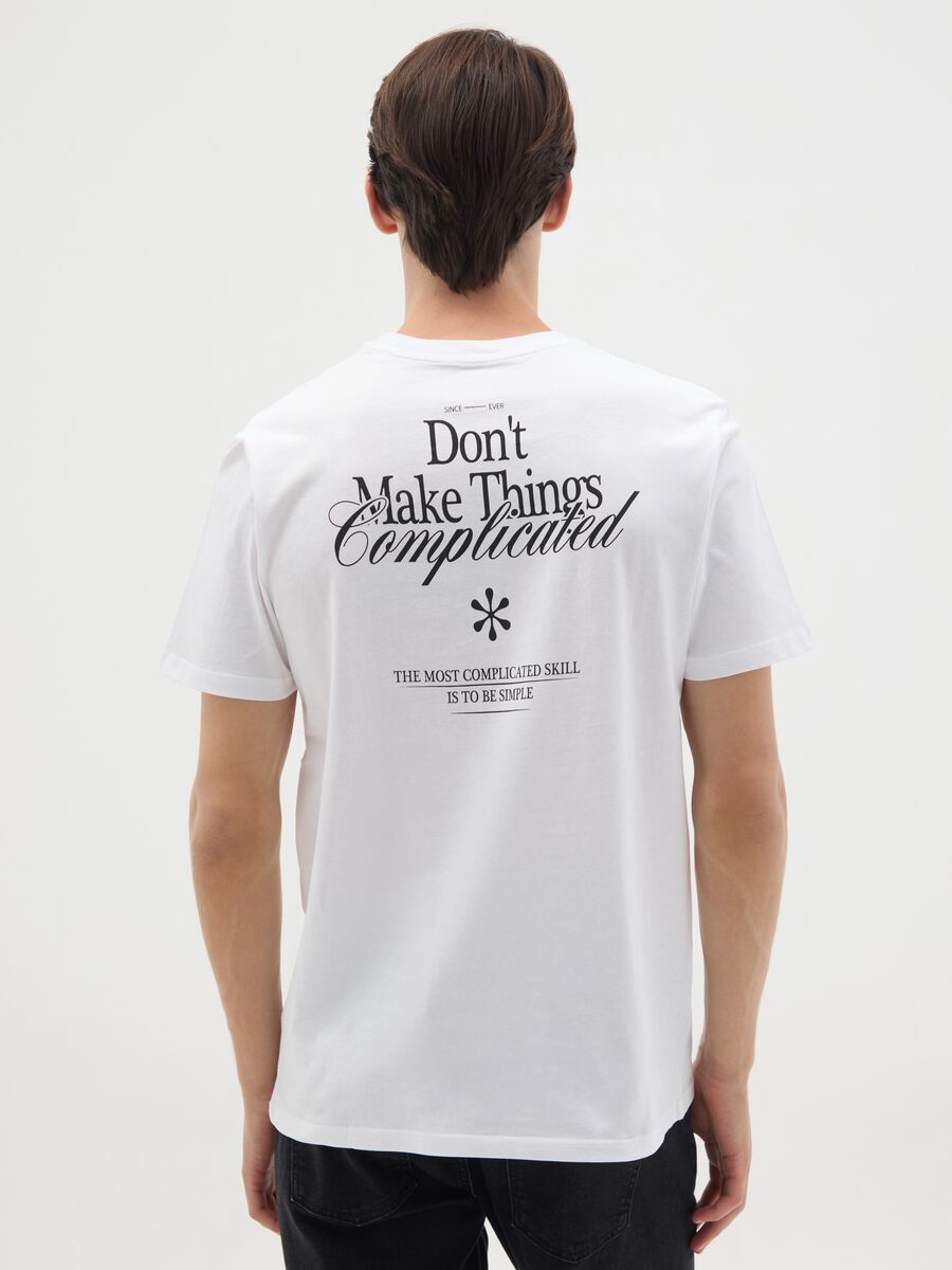 White pure cotton regular fit T-shirt_3