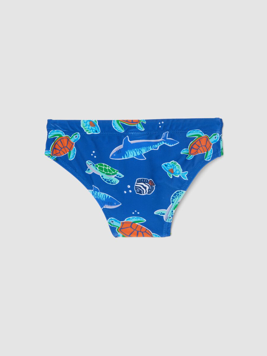 Blue stretch swim briefs_1