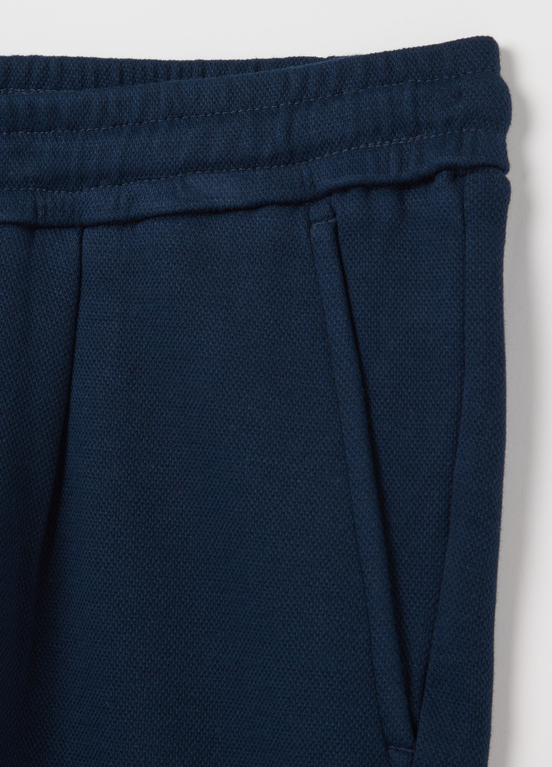 Chino Bermuda shorts in cotton with drawstring