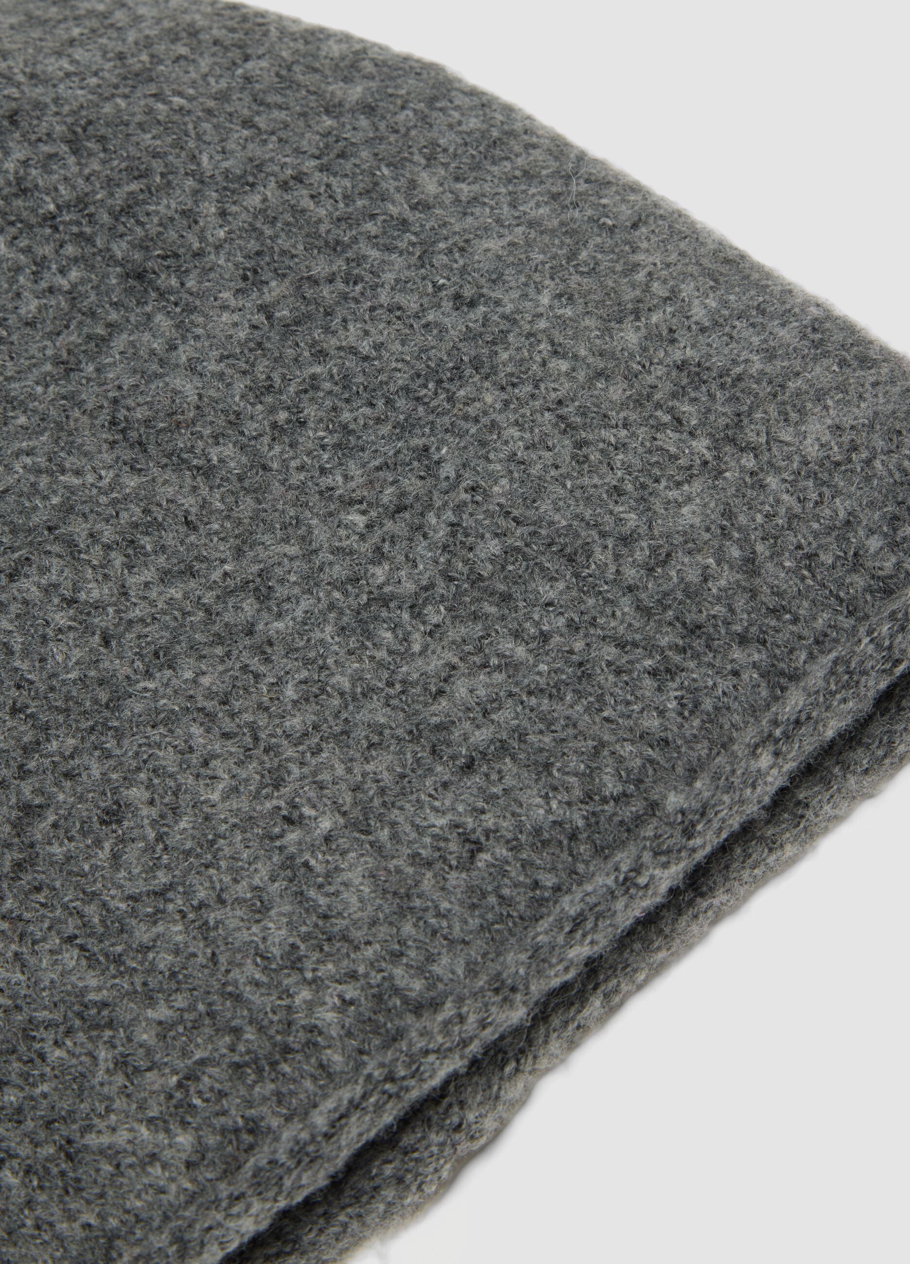Grey stretchy jersey knit hat