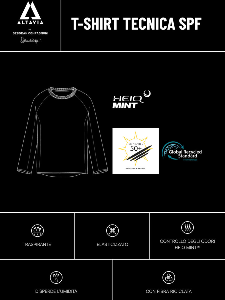 T-shirt tecnica SPF ALTAVIA WITH DEBORAH COMPAGNONI_2