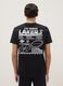 Black pure cotton regular fit t-shirt with Lakers logo_2